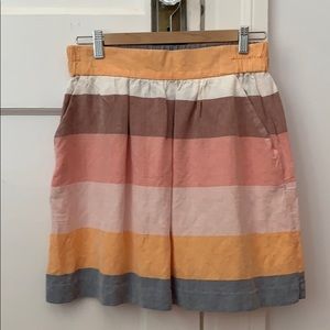LOFT striped stroll skirt